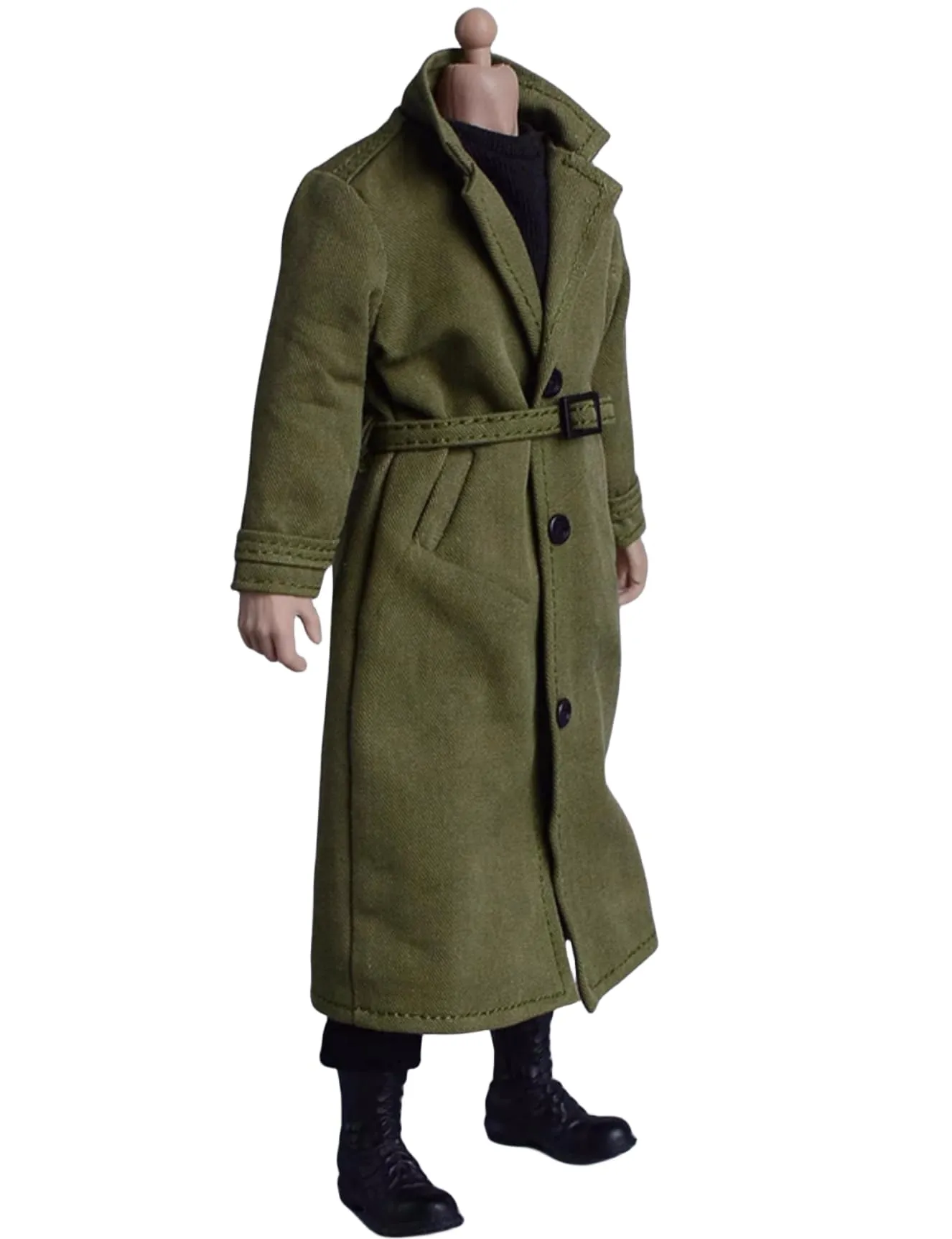 1/12 Scale Figure Doll Clothes: Long Trench Coat Collectible