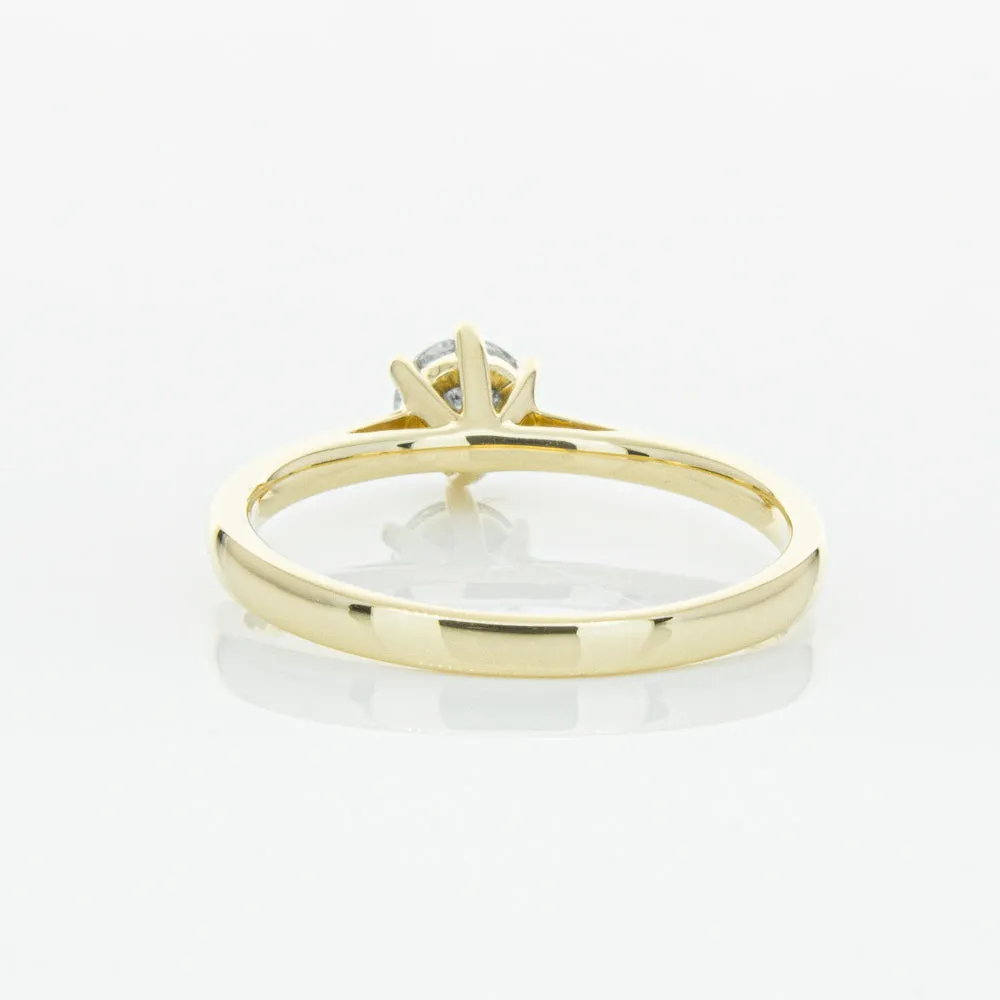 14ct Yellow Gold .40ct Diamond Lunette Ring