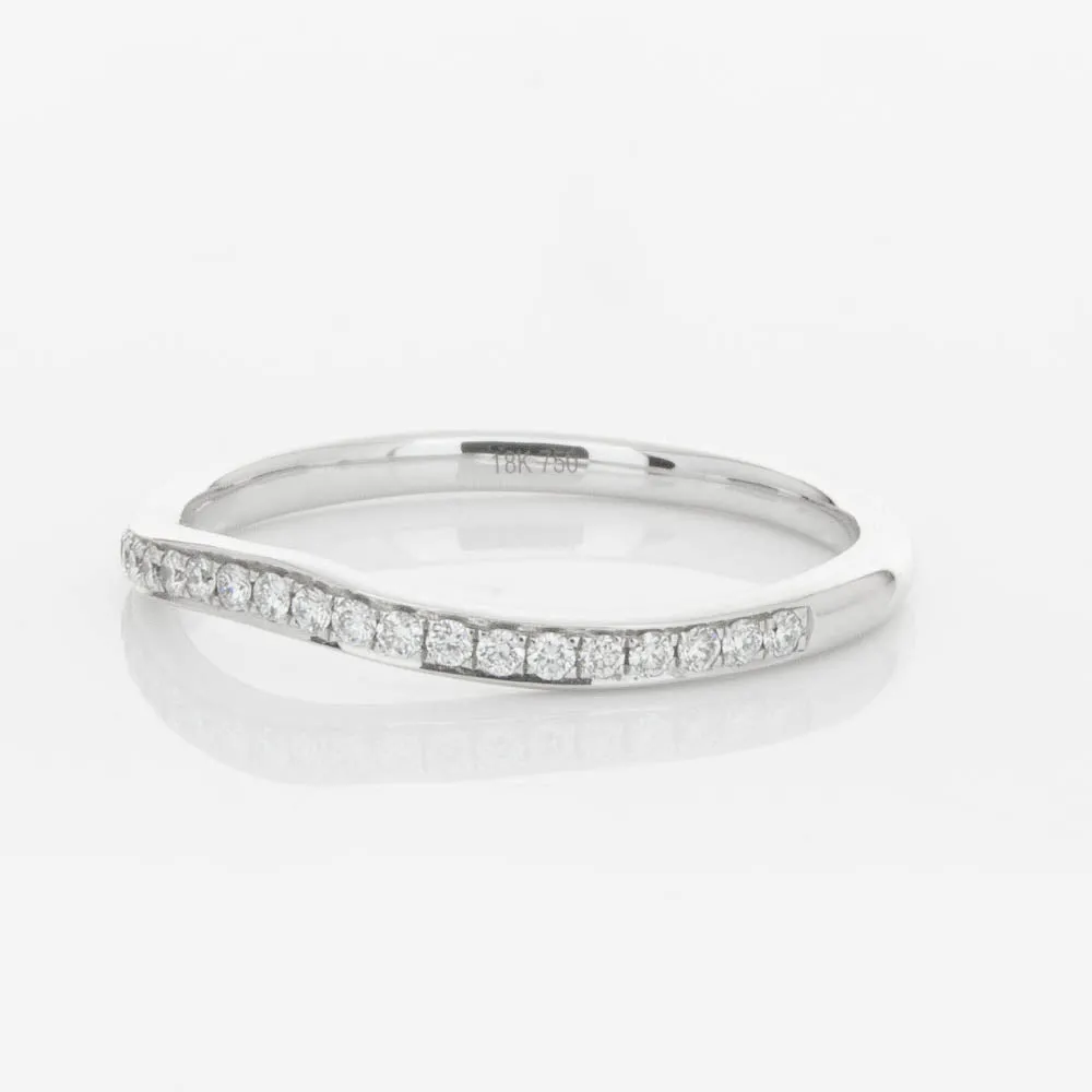 18ct White Gold .15ct Diamond Grace Band