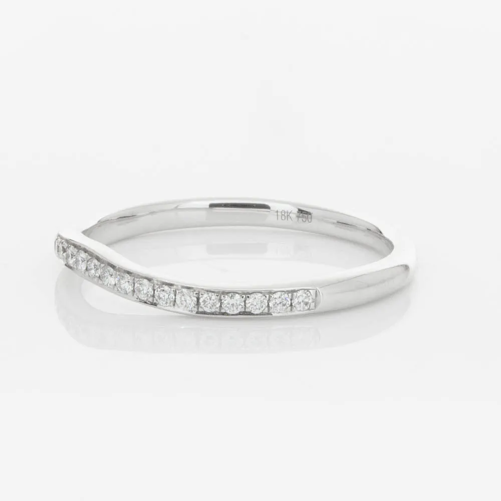 18ct White Gold .15ct Diamond Grace Band