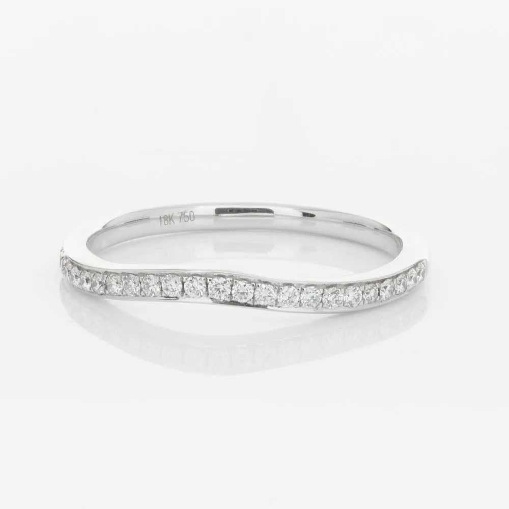 18ct White Gold .15ct Diamond Grace Band