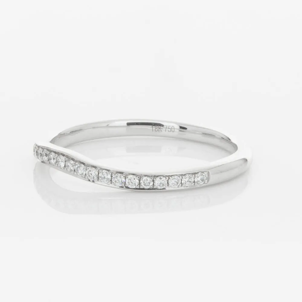 18ct White Gold .15ct Diamond Grace Band