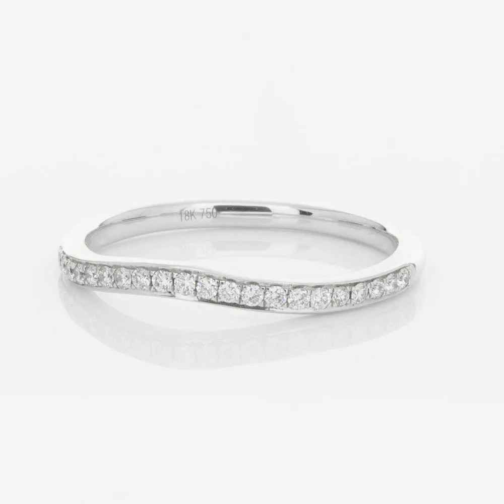 18ct White Gold .15ct Diamond Grace Band