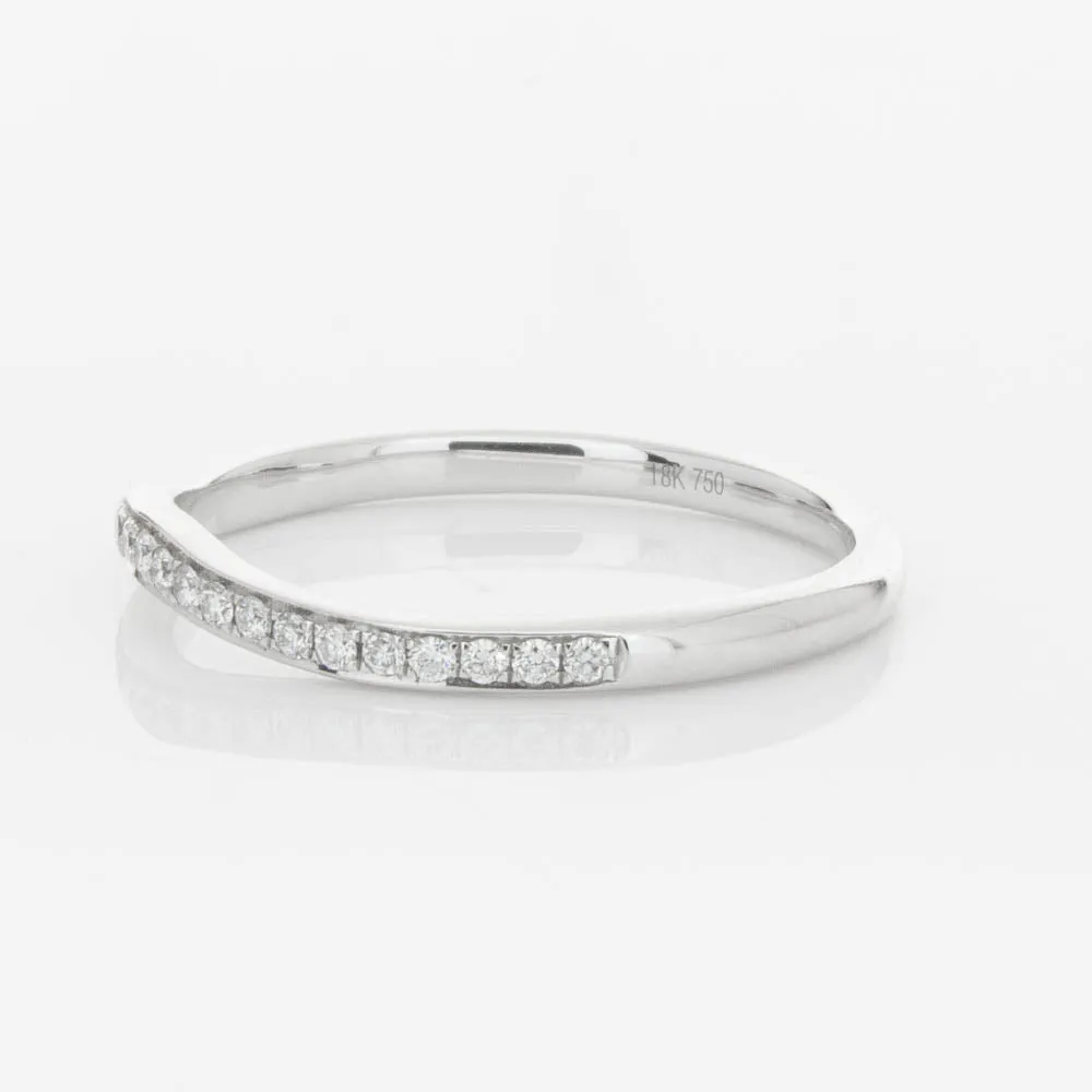 18ct White Gold .15ct Diamond Grace Band