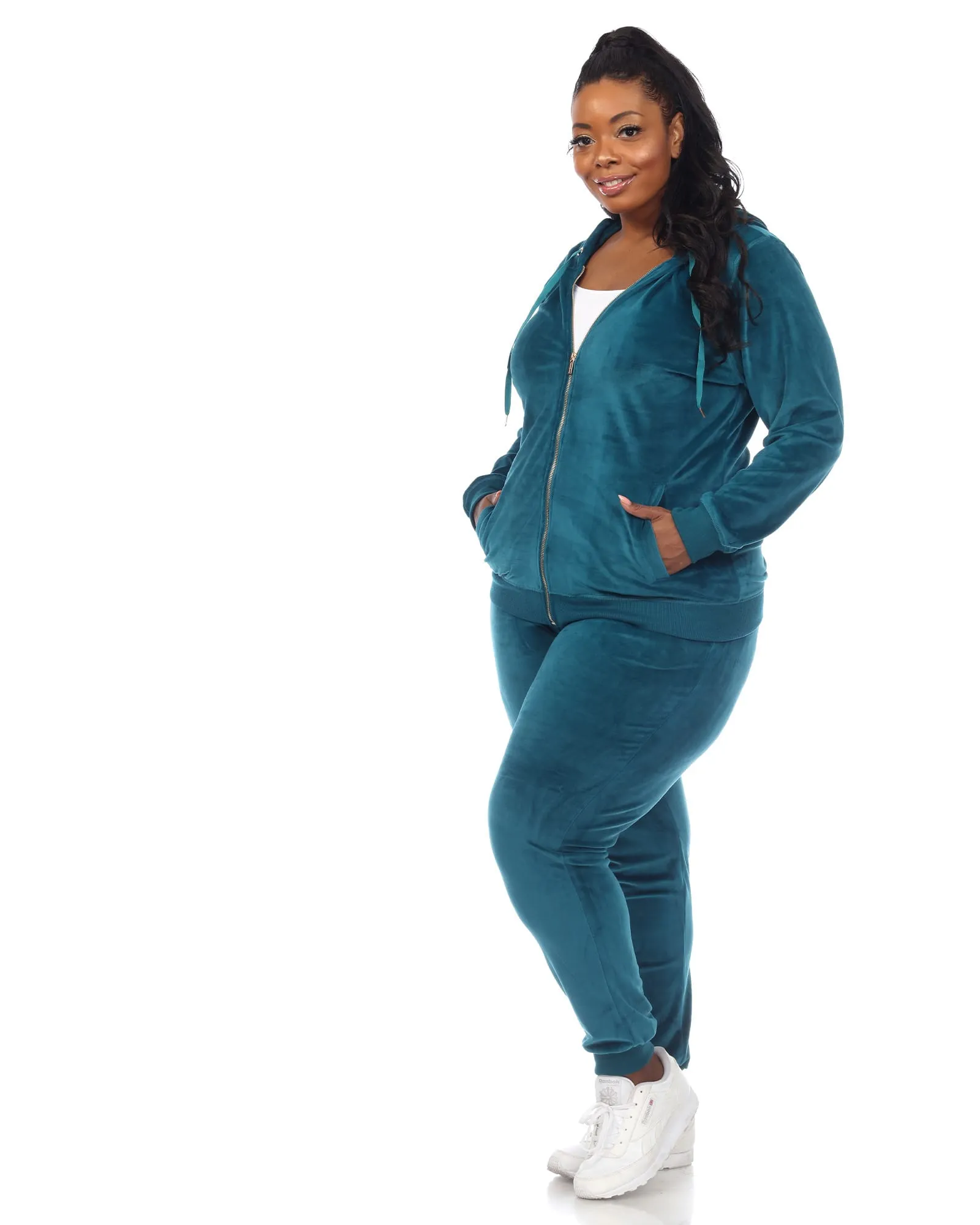 2 Piece Velour Track Suit | Teal