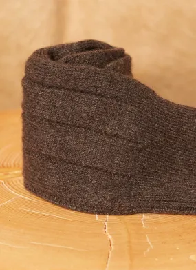 75% Cashmere Rib Sock in Brown