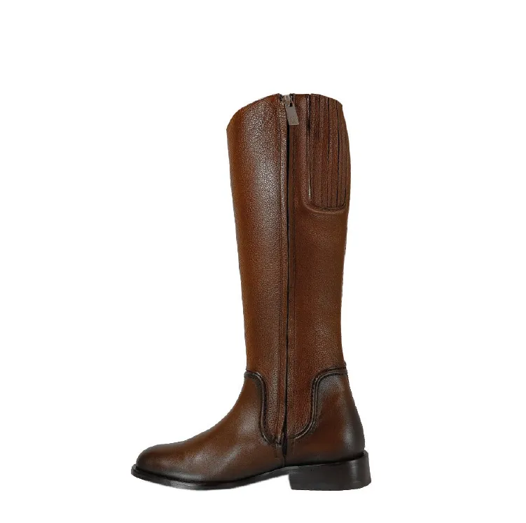 88TRGRS - Cuadra honey fashion riding cowhide leather boots for women