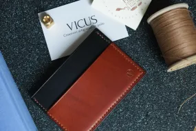 'AGUSTO' CARDHOLDER - English Tan and Black