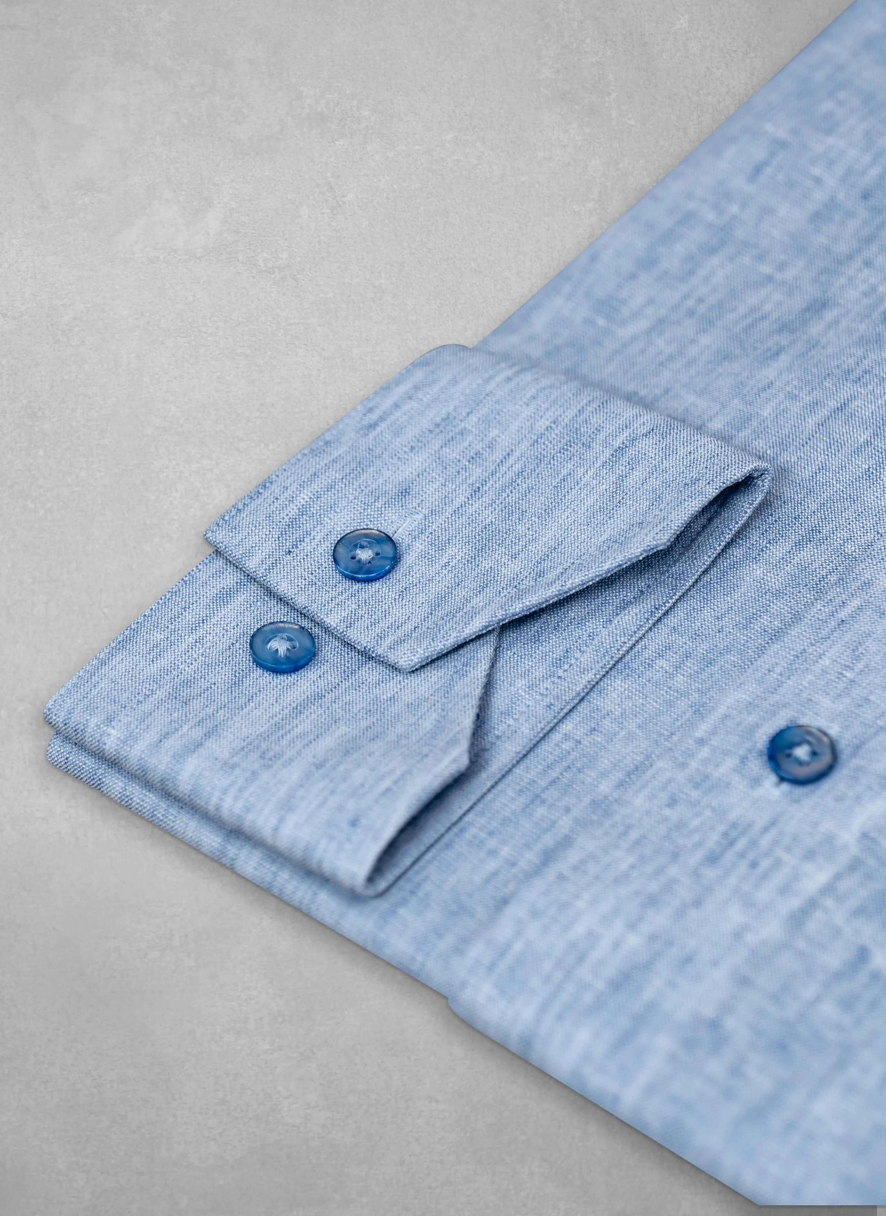 Alexander in Blue Fade Mélange Linen Shirt