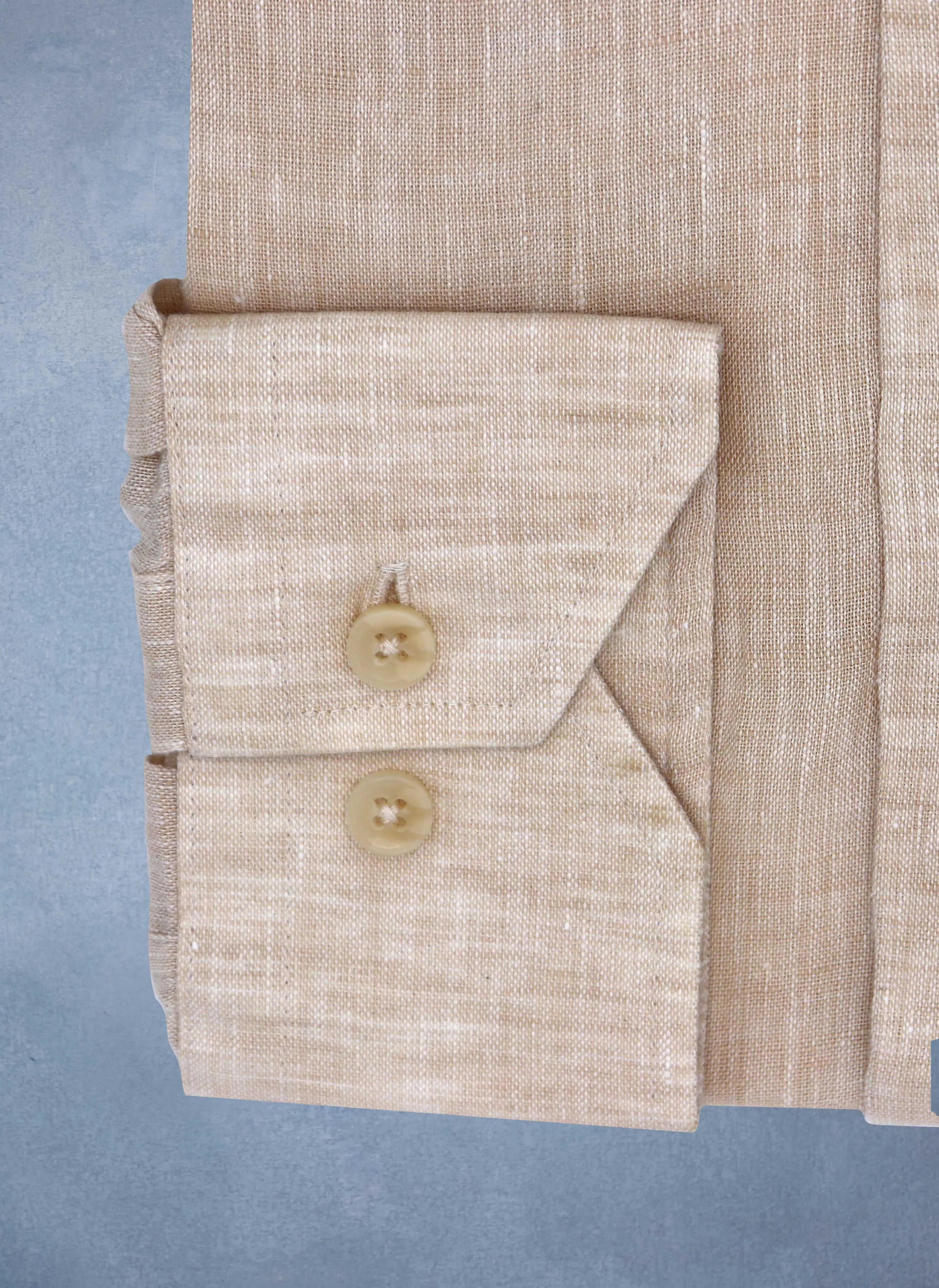 Alexander in Desert Sand Linen, Featuring Custom Roll-up Cuff