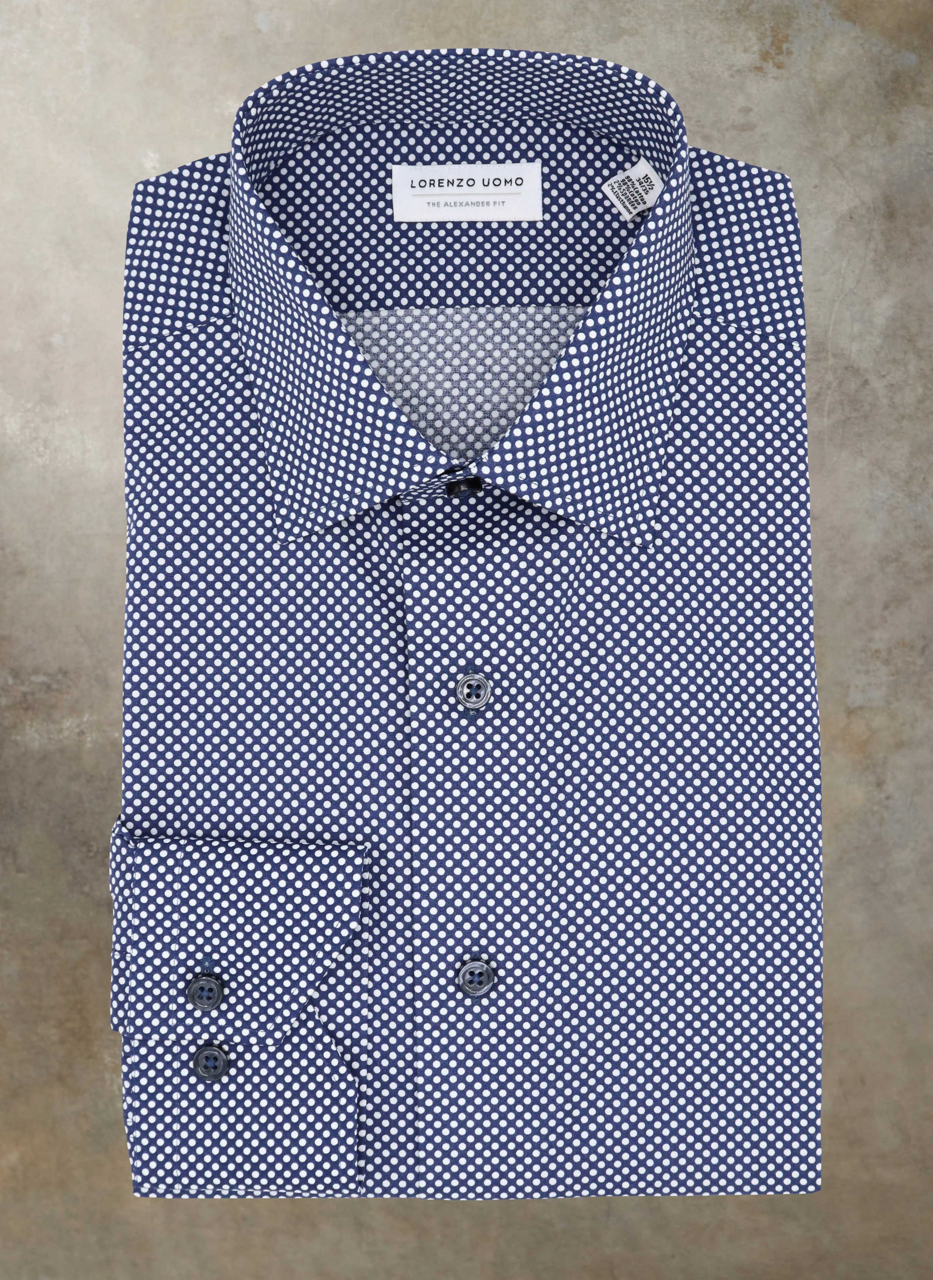 Alexander in Navy Dots Shirt