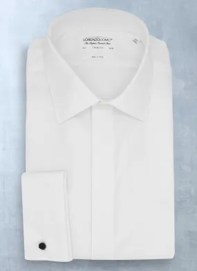 Alexander Solid Textured White Shirt