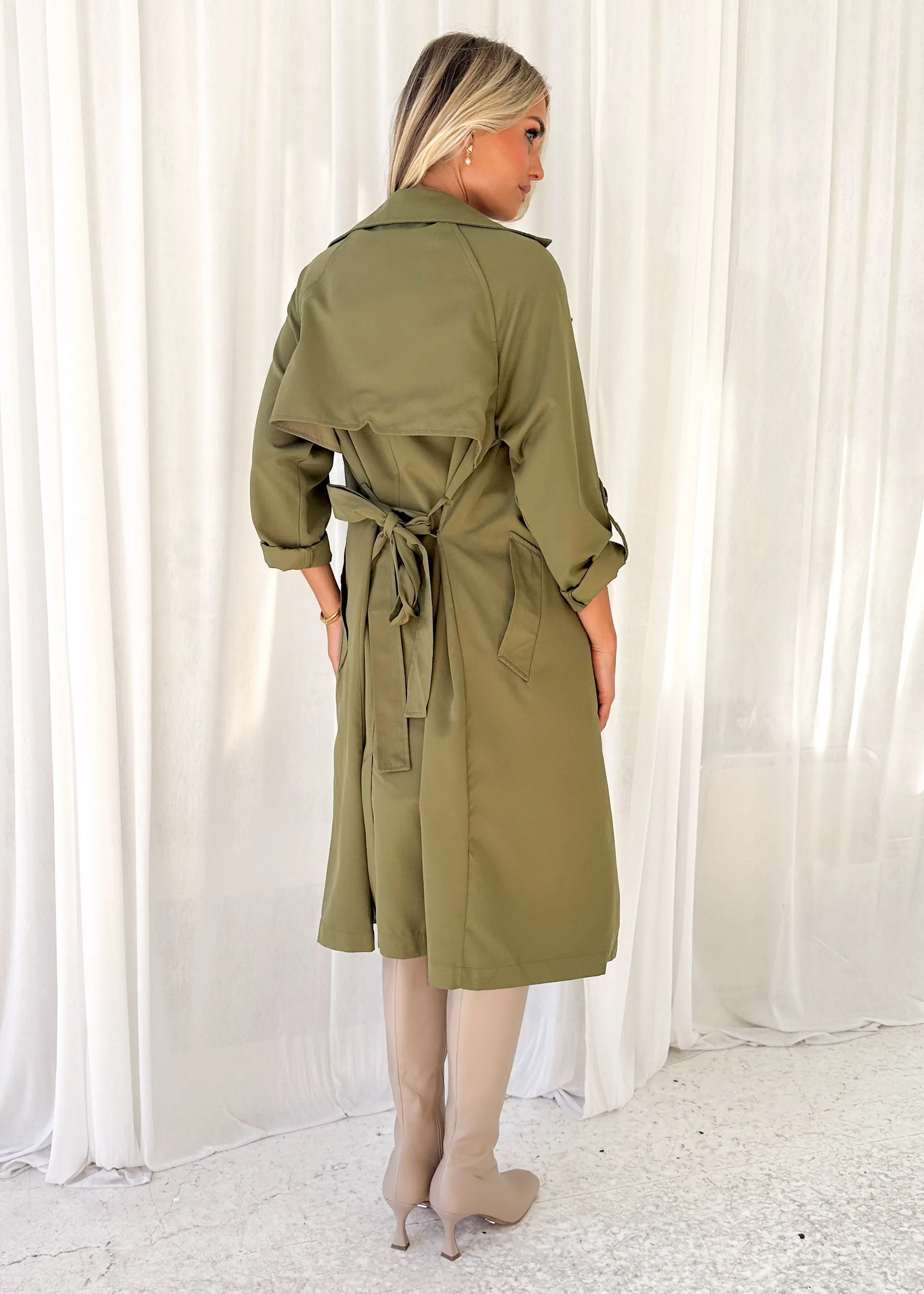 Alida Trench Coat - Khaki