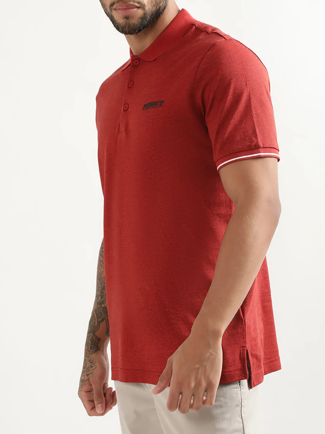 Antony Morato Red Regular Fit Polo T-Shirt