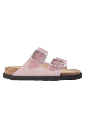 Arizona Milky Suede-Trimmed PVC Sandals