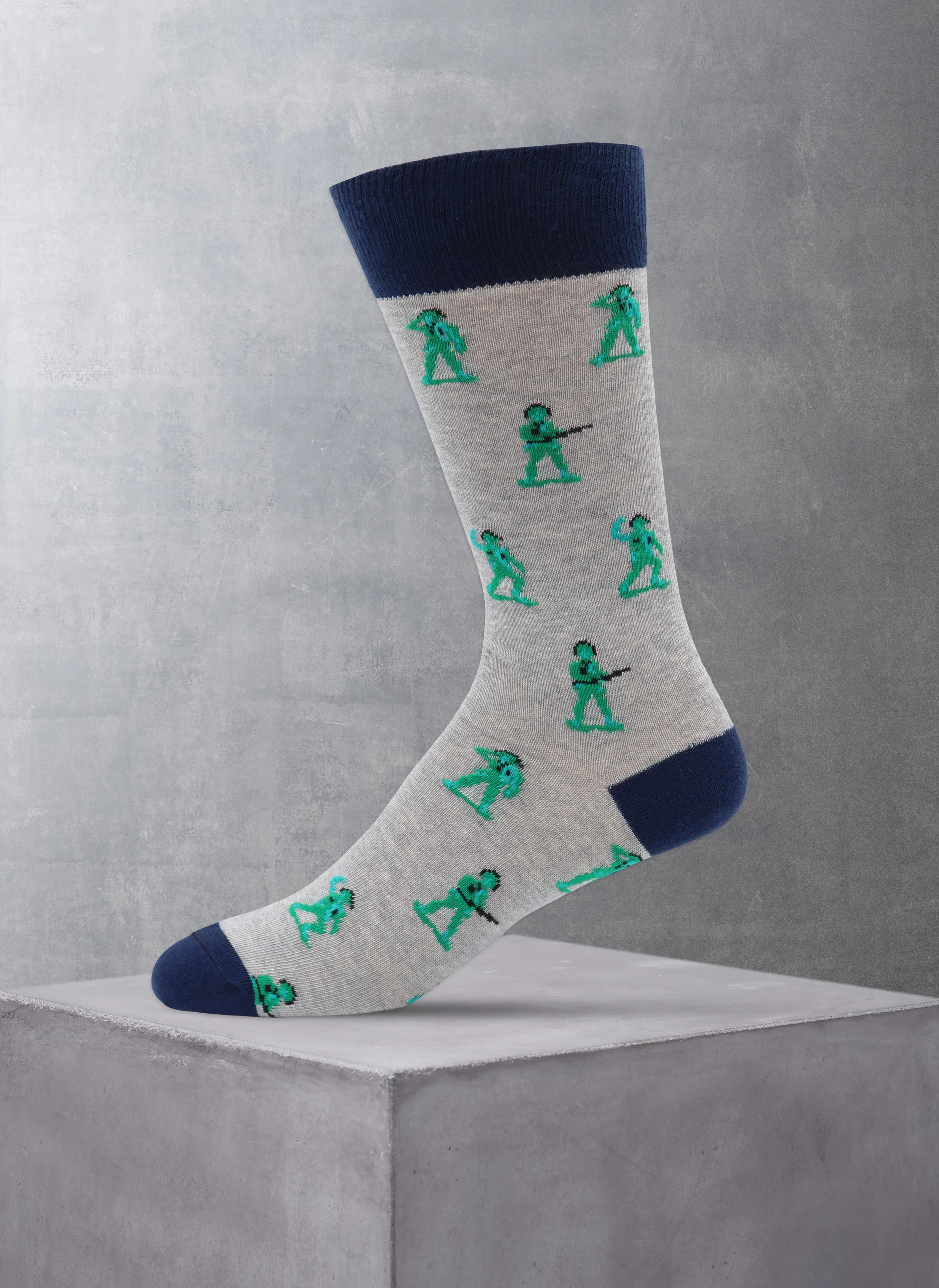 Army Men Sock in Light Grey