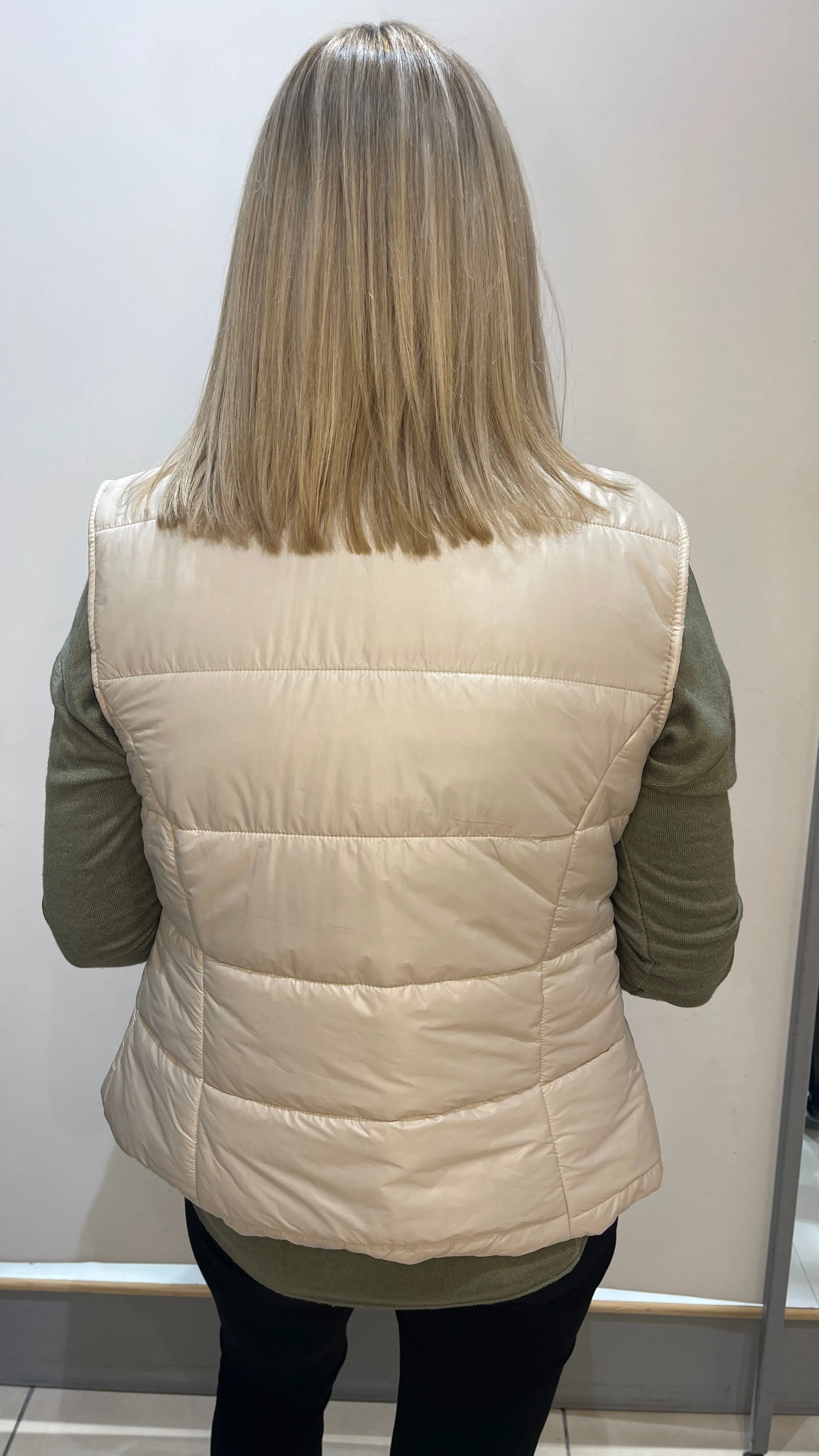 Ava - Stone Zipped Gilet