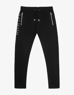 Balmain Black 3D Effect Logo Sweat Pants