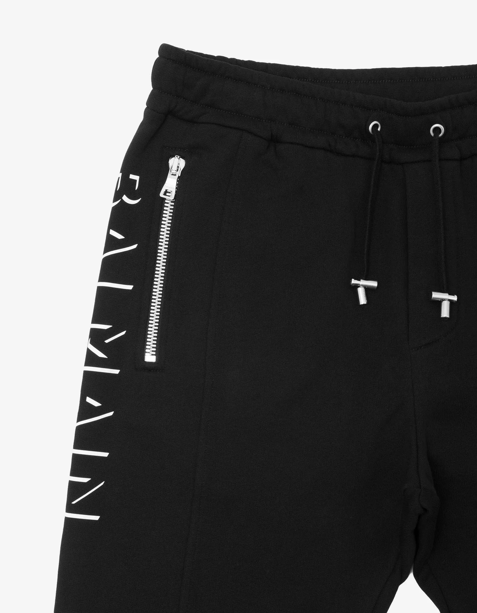 Balmain Black 3D Effect Logo Sweat Pants