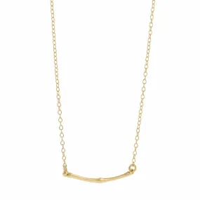 Bamboo Point of Gravity necklace gold