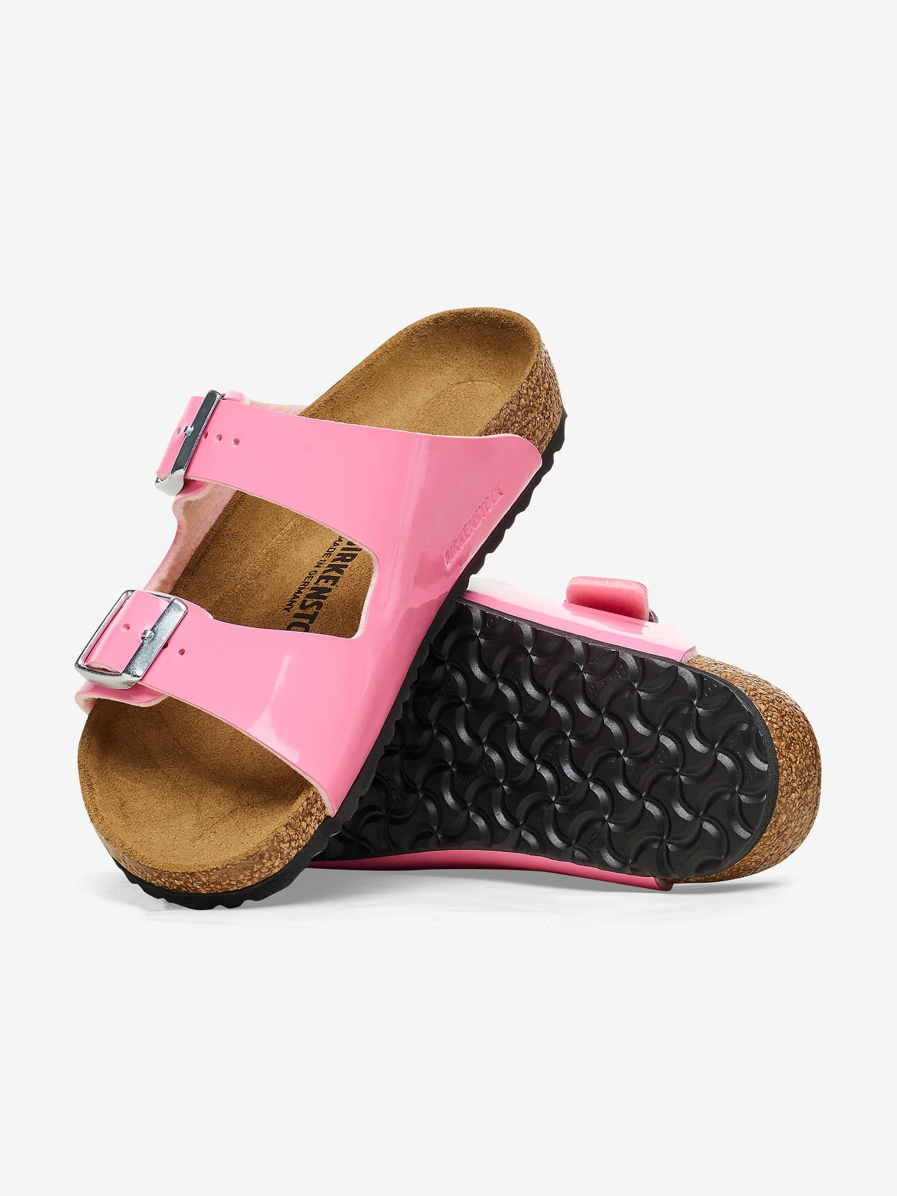 BIRKENSTOCK Girls Arizona Classic Patent Sandals in Pink