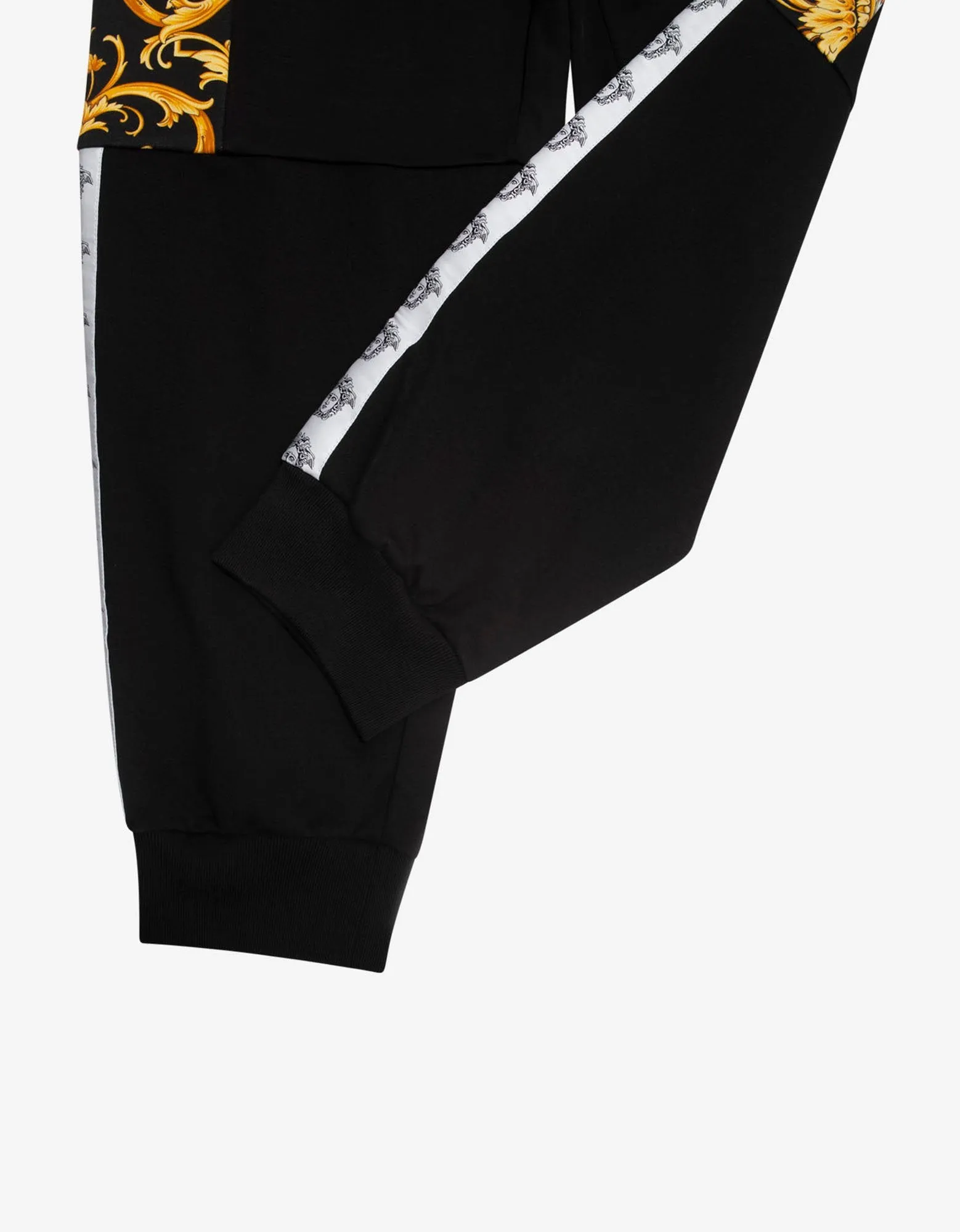 Black Barocco Insert Sweat Pants