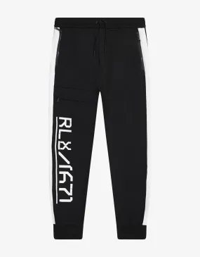 Black RLX Logo Print Sweat Pants