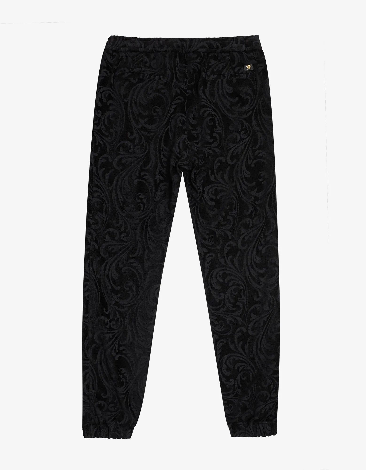 Black Velvet Baroque Sweat Pants