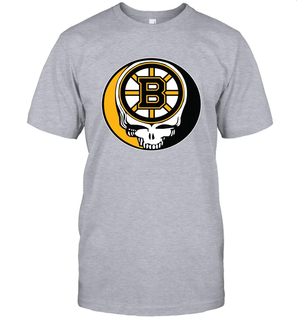 Boston Bruins Grateful Dead Steal Your Face Hockey NHL Mens T-Shirt