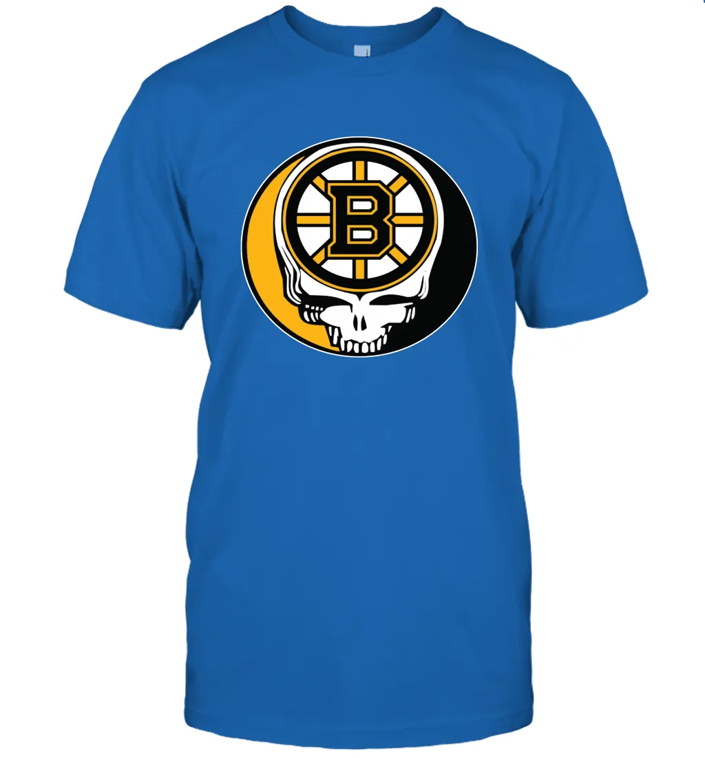 Boston Bruins Grateful Dead Steal Your Face Hockey NHL Mens T-Shirt