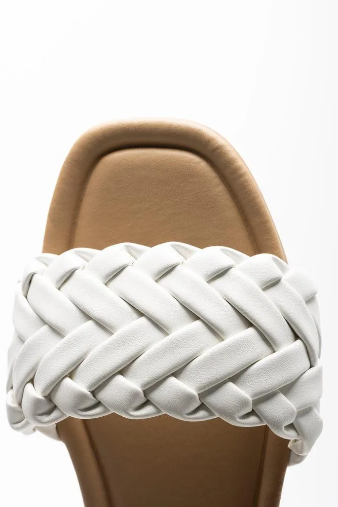 Braided sandal white