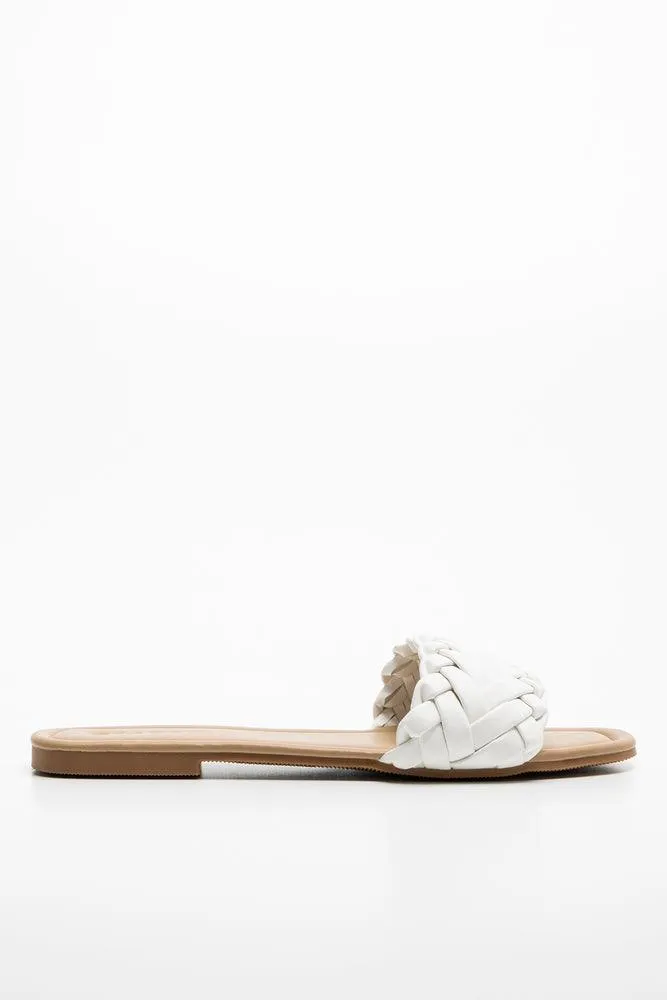 Braided sandal white