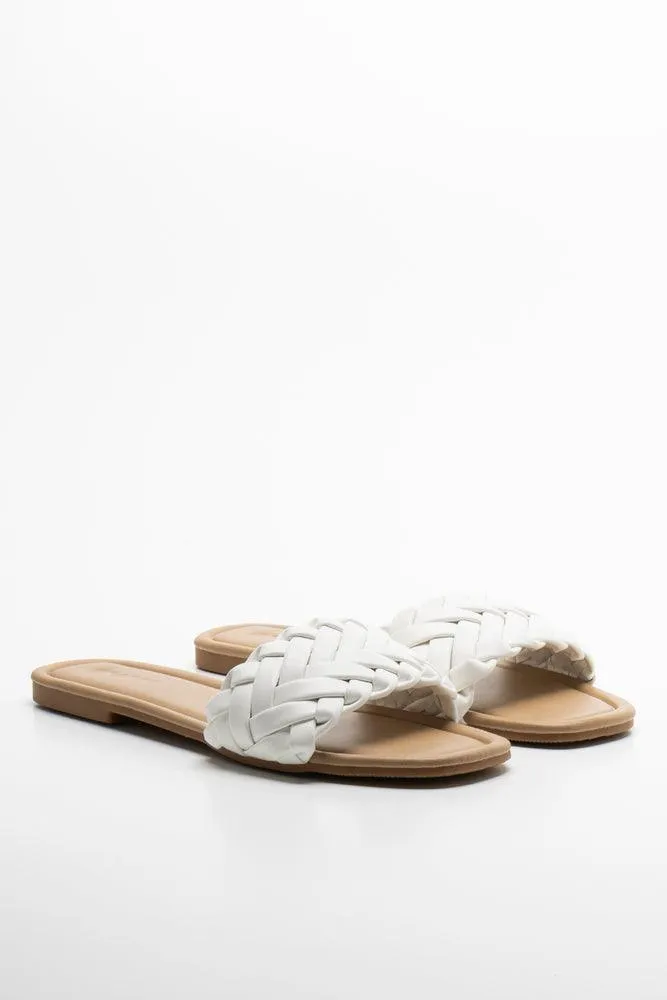 Braided sandal white