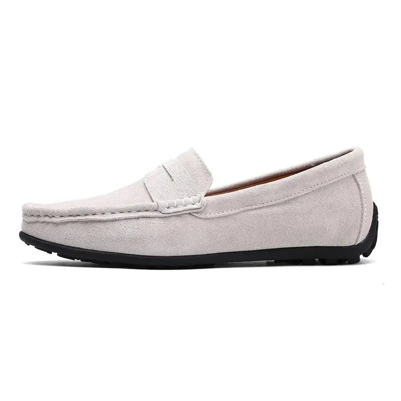 Brand Fashion Summer Style Soft Loafers Genuine Leather High Quality Flat Casual Shoes Breathable Men Flats Driving Shoes