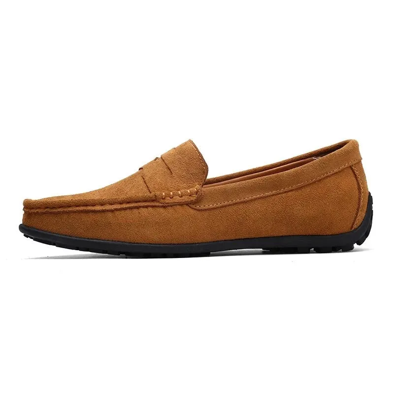 Brand Fashion Summer Style Soft Loafers Genuine Leather High Quality Flat Casual Shoes Breathable Men Flats Driving Shoes