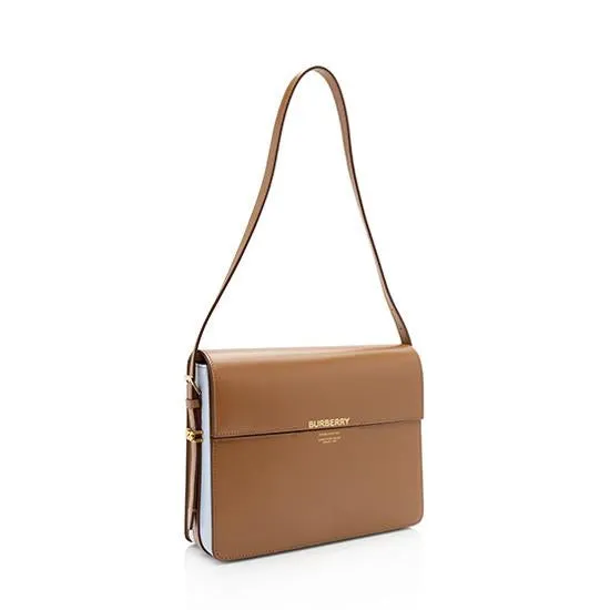 Burberry Two-Tone Leather Grace Large Shoulder Bag (SHF-11227)