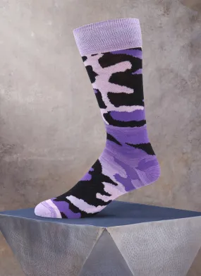 Camo Sock in Purple