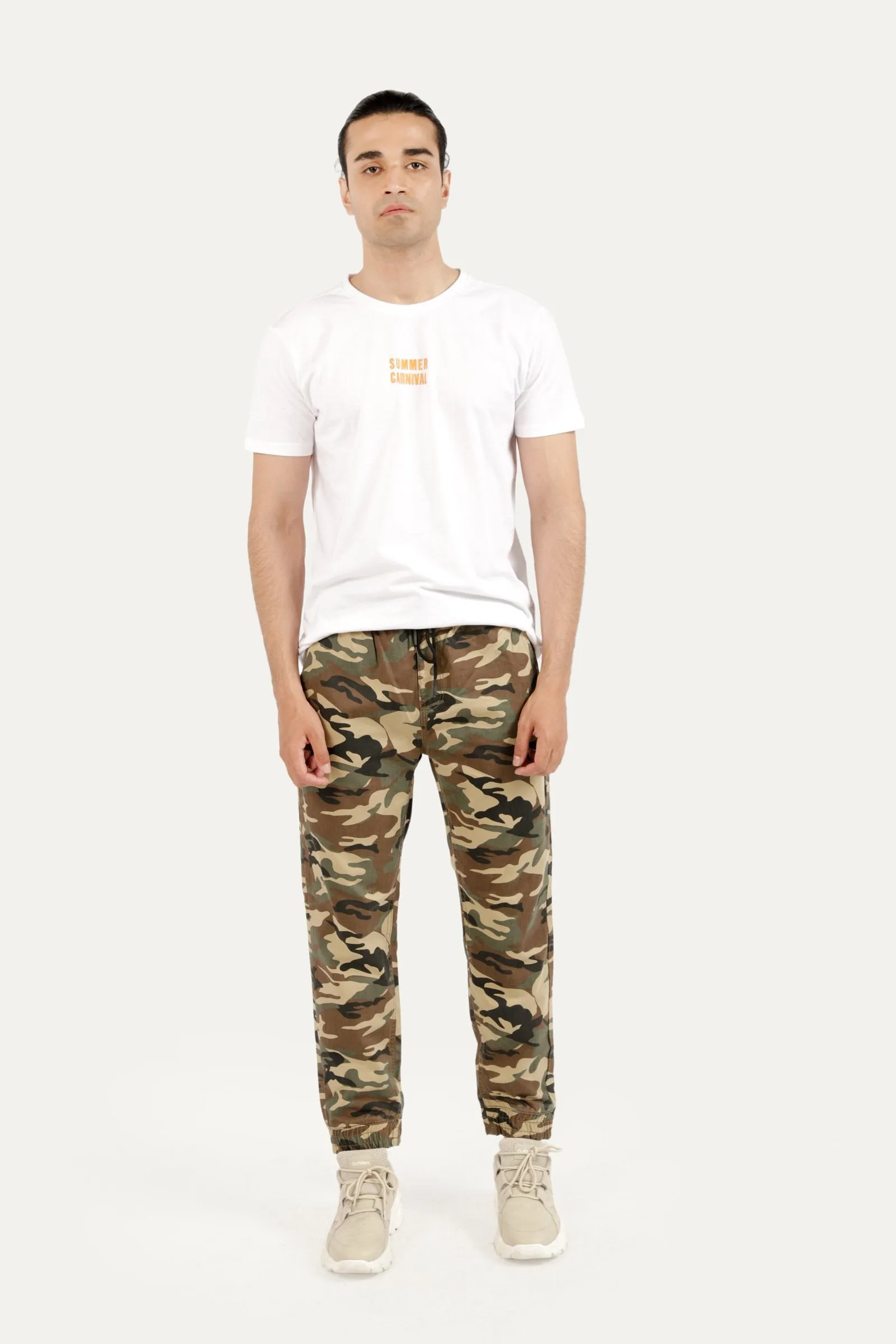 Camouflage Print Jogging Trousers