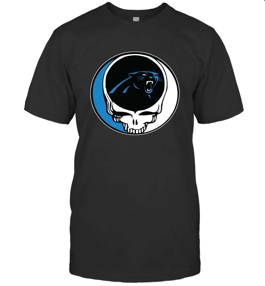 Carolina Panthers Grateful Dead Steal Your Face NFL Football Mens T-Shirt