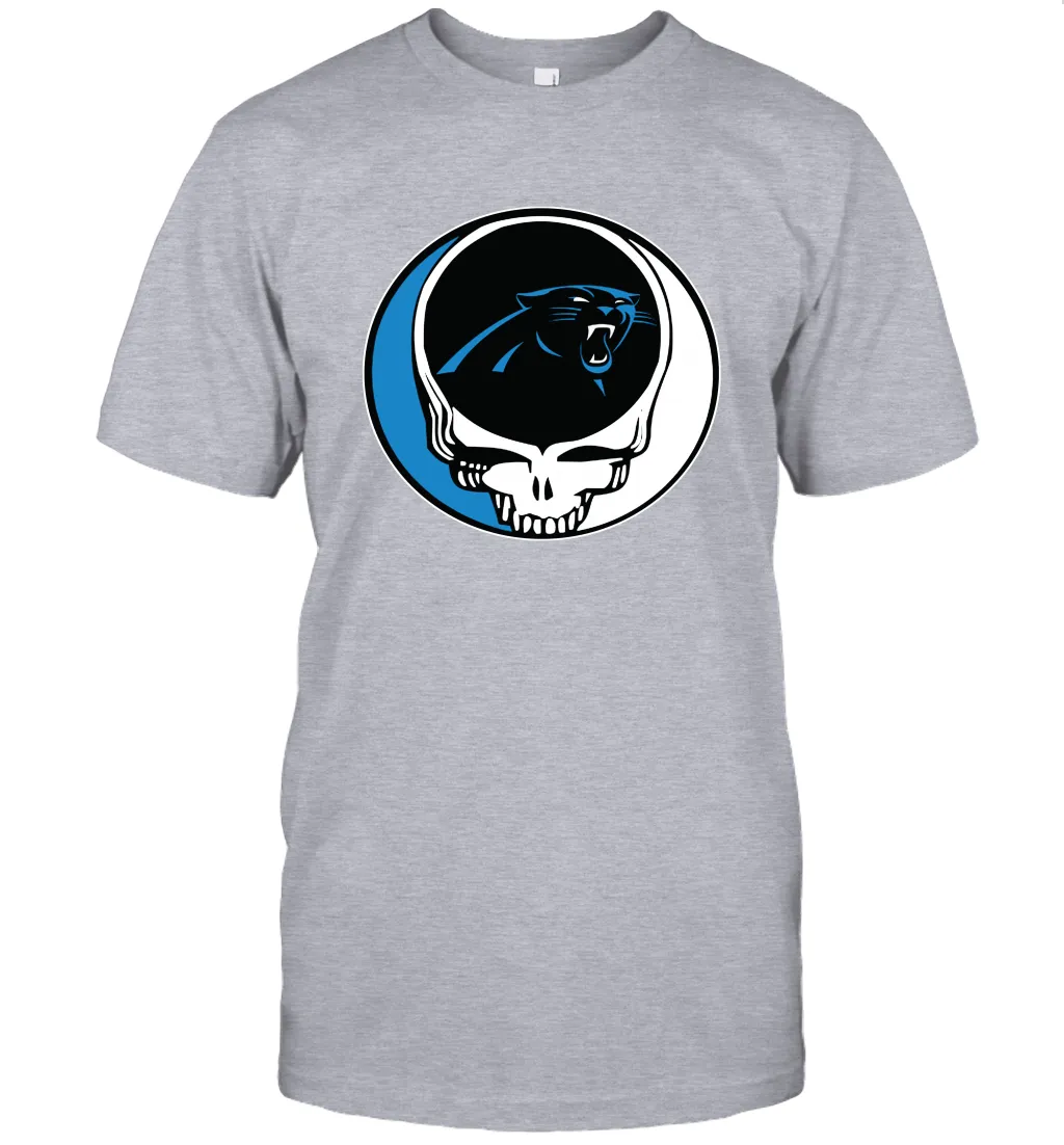 Carolina Panthers Grateful Dead Steal Your Face NFL Football Mens T-Shirt