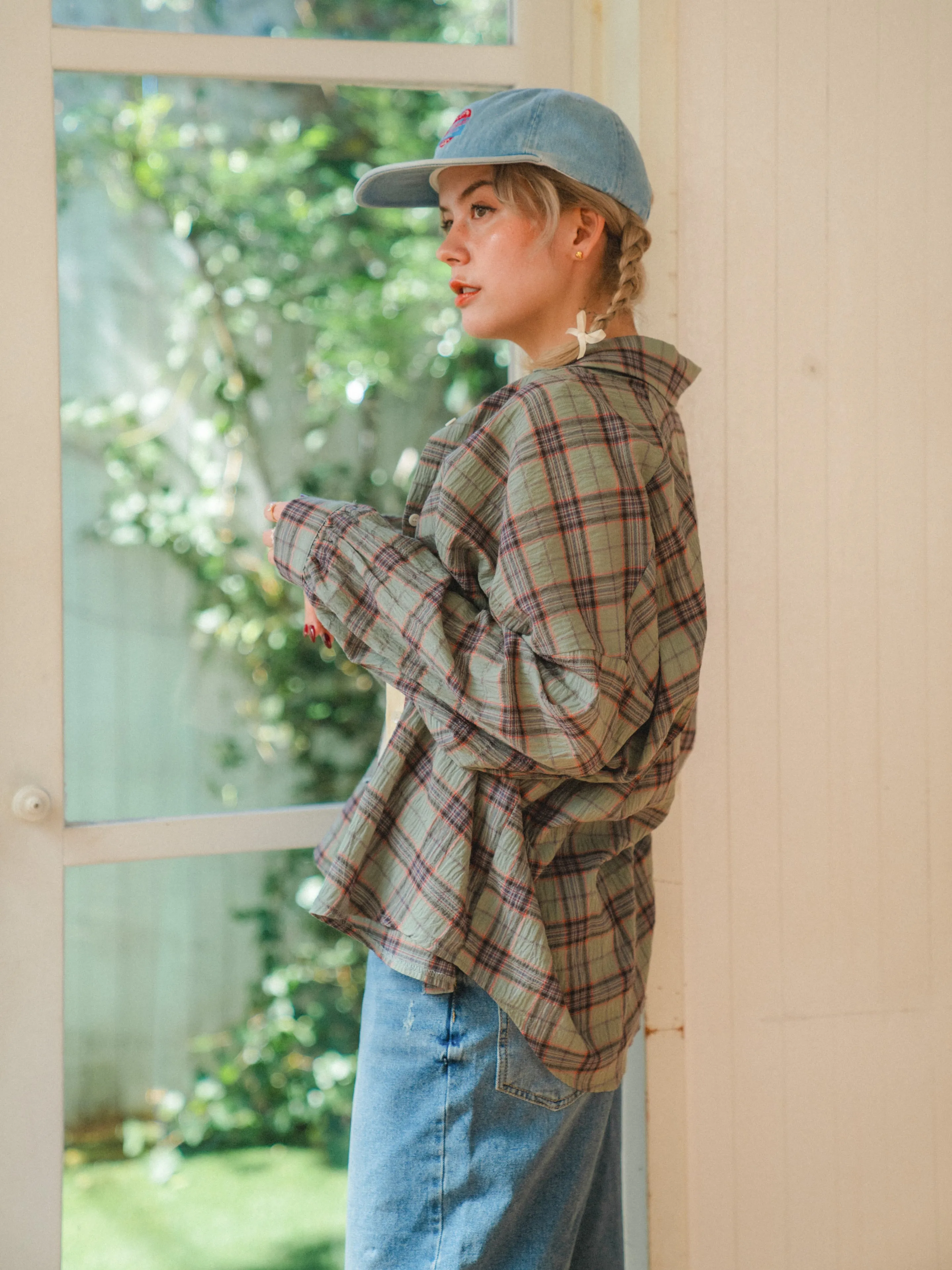 Casual Check Long Shirt