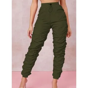 Casual Elastic Waist Pants