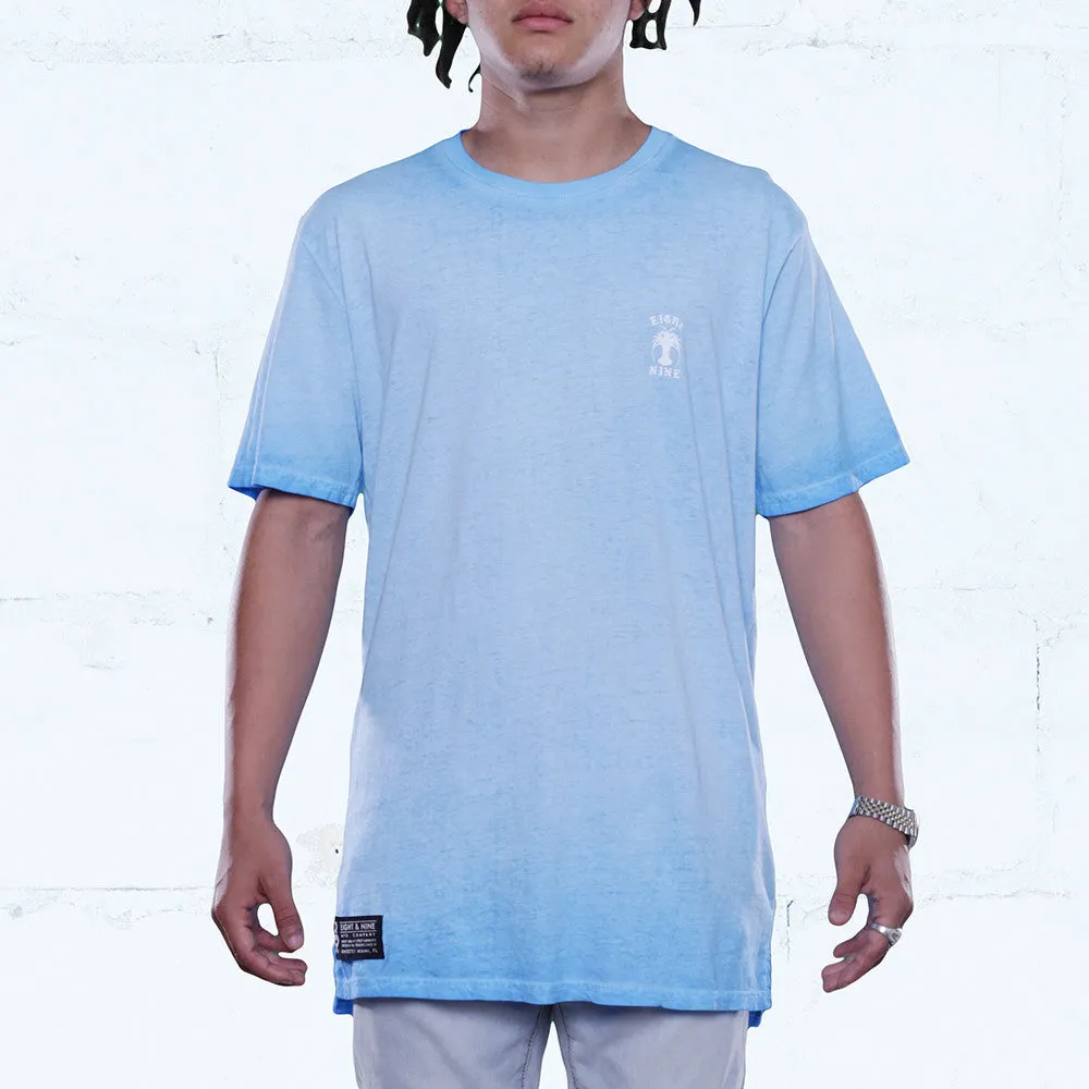 Cerulean Antique Wash Elongated T Shirt