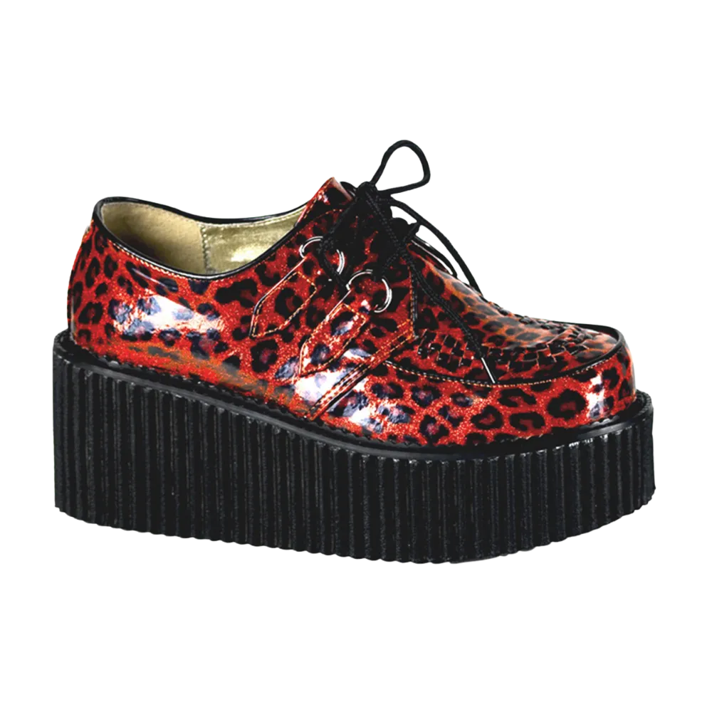 CREEPER-208 RED CHEETAH GLITTER