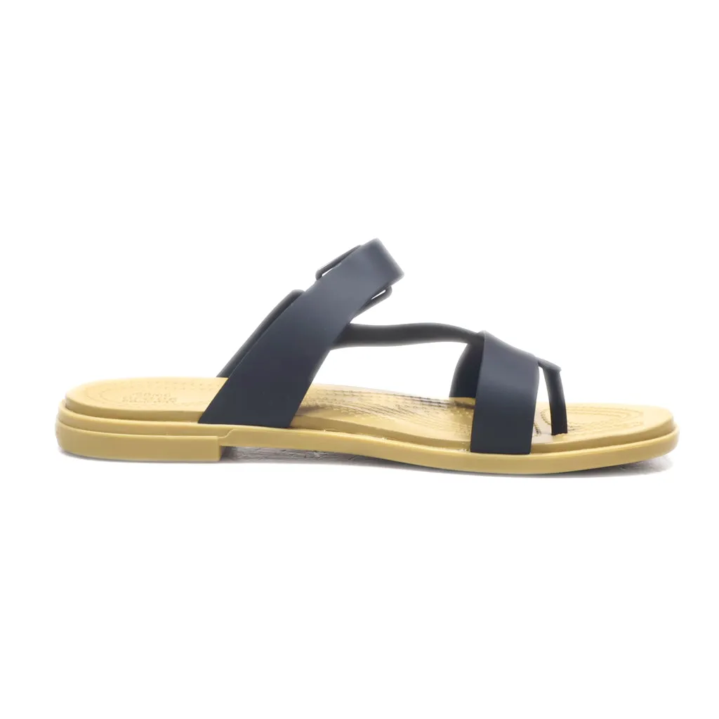 Crocs Tulum Toe Flat Sandals Eva Black Colour For Women