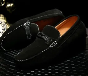 Design High Quality Suede Loafers Slip on Moccasins Comfortable Breathable Lightweight Handmade Driving Shoes for Men