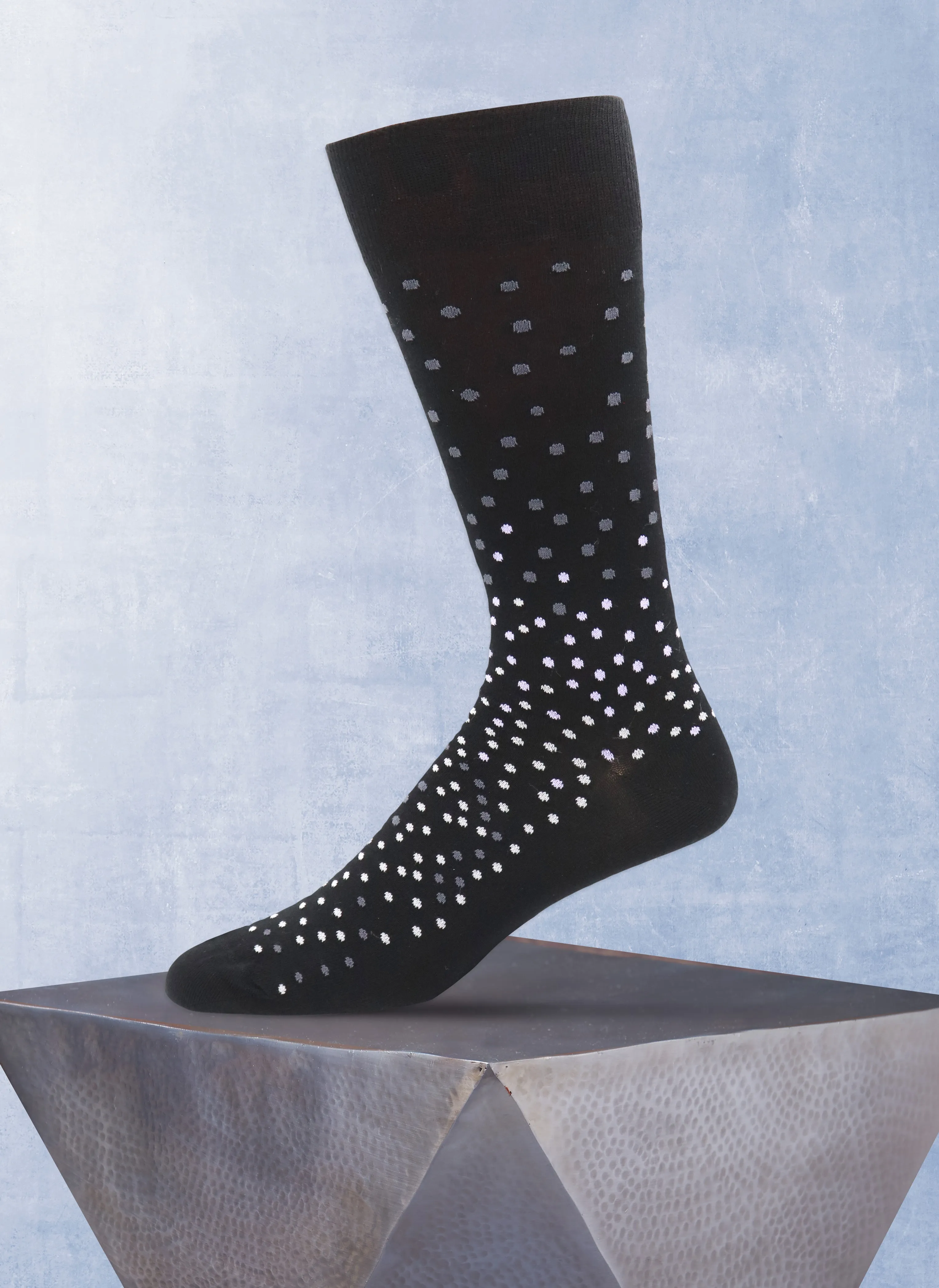 Dispersed Dot Sock in Black