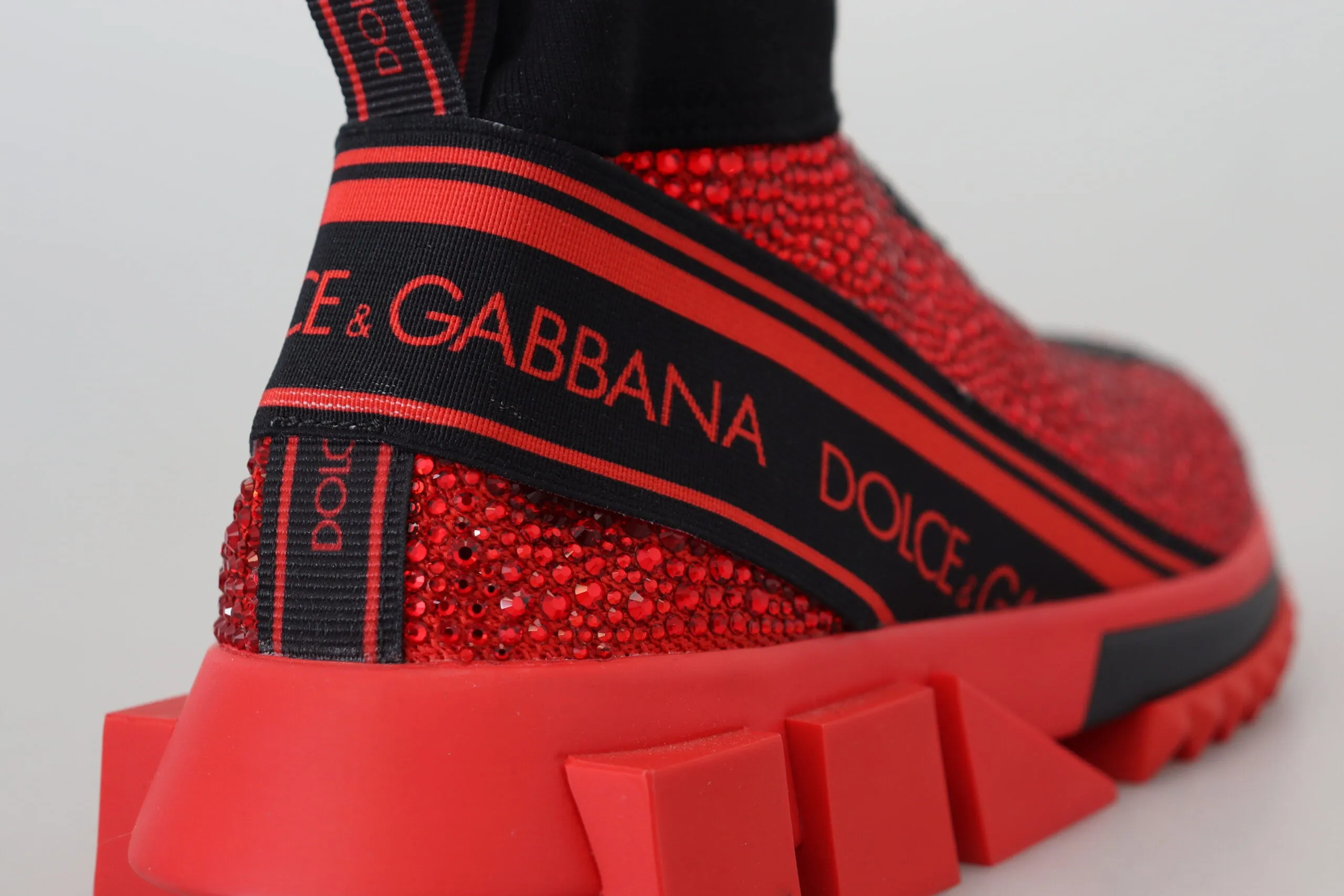 Dolce & Gabbana Exquisite Red Sorrento Slip-On Sneakers