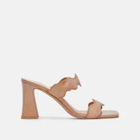 Dolce Vita Open BK Slide Heel Sandal | Toffee Leather