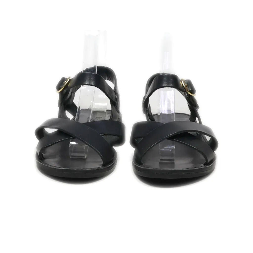 Dune London Flat Sandals Leather Black Colour For Women